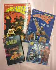 THE BLACK HOLE - Walt Disney - SET 4 PEZZI - VHS DISCO LIBROGIOCO LIBRO - RARI