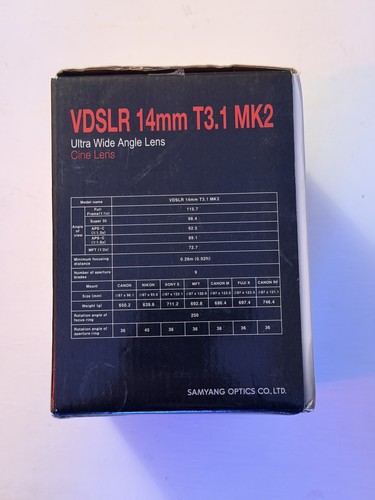 Samyang vdslr 1 mk2 - samyang, 14