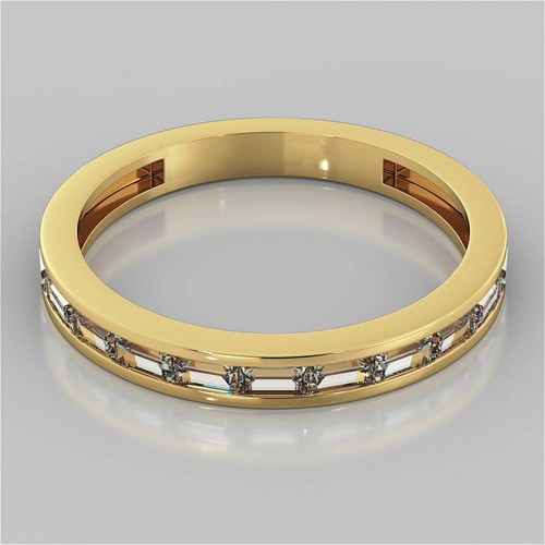 Pave 50ct straight baguette - pave, 0.50ct