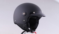 Casco jet 3 bottoni nero opaco