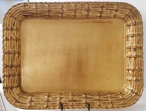 Vassoio legno decorato in - vassoio,
