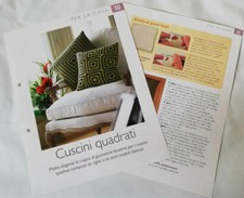 Scheda tecnica lavori Uncinetto handmade Cuscini Quadrati