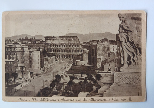 Cartolina roma via dell impero - roma,