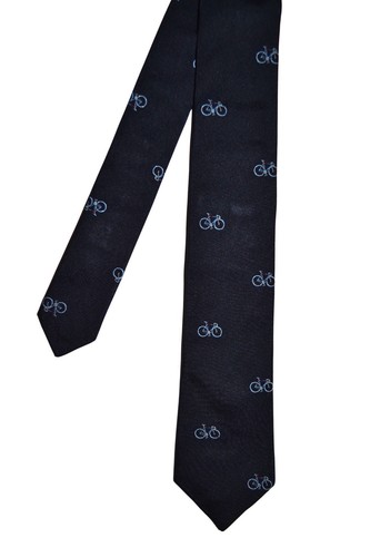 Cravatta seta nera con - in,