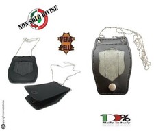 Porta Placca da collo in Pelle Polizia di Stato e Guardie Giurate Operativi