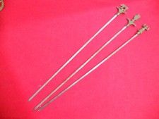 Lotto 3 spiedini per grigliata shish kebab vintage ottone