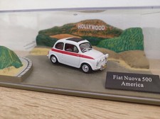 Diorama Modellino Fiat Nuova 500 America - 1/43 Hachette - Die cast 