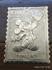 PLACCA FRANCOBOLLO TOPOLINO W
