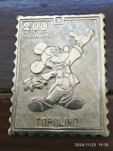 Placca francobollo topolino - placca, w