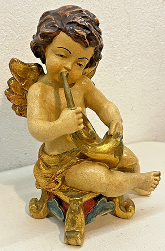 Scultura vintage in legno - -,