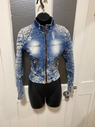 Giacca denim mexton blu - giacca, con