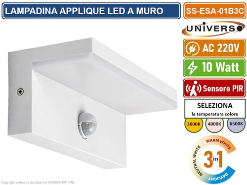 Applique lampada led muro - applique, da