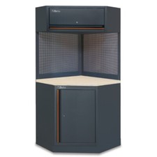 Modulo ad angolo per arredamento officina BETA C45PRO CORNER/W piano legno