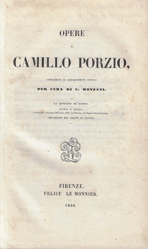 Porzio camillo opere - porzio,, camillo..opere