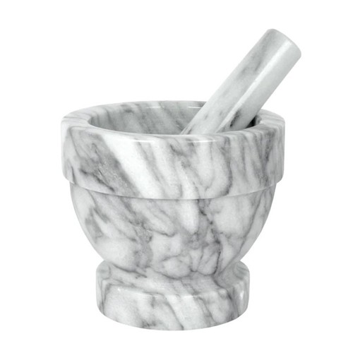 Mortaio marmo bianco con - in,
