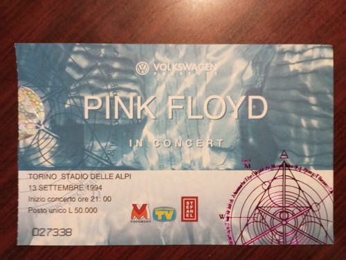 Pink floyd ticket biglietto - pink,