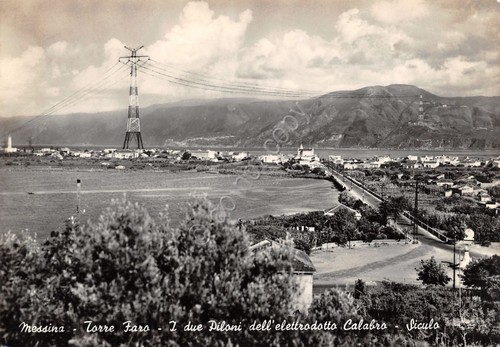 Cartolina messina torre faro - messina,
