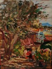 MASANIELLO LUSCHI - CASTIGLIONCELLO LIVORNO - OLIO SU TAVOLETTA