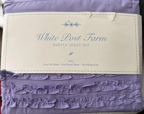 White post farm ruffle sheet - white,