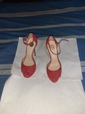 sandali donna ELISABETTA FRANCHI n.37 rosso scamosciate