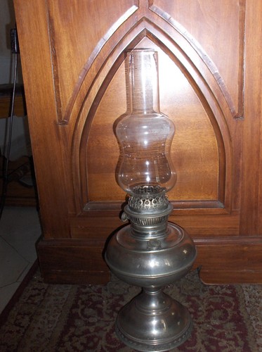Antica lampada con vetro - lampada,