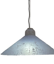 LAMPADA SOSPENSIONE LAMPADARIO IN VETRO SOFFIATO SCAVO SEGUTO ANNI 80 VINTAGE