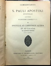 (Religione) R. Cornely - COMMENTARIUS IN S. PAULI  APOSTOLI EPISTOLAS -Parisiis 