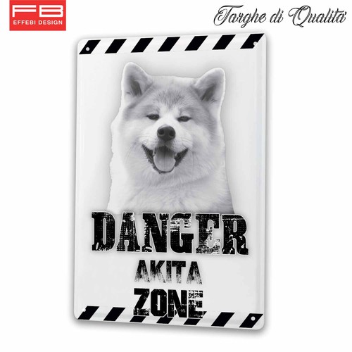 Targa metallo akita inu - in,