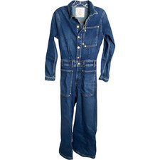 Zara Salopette Donna Denim Blu