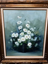 Quadro olio floreale vintage