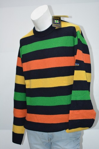 Maglia girocollo fasce misto - girocollo,