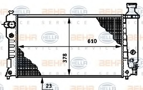 Hella 8mk376719 601 radiatore - hella, 8mk376719-601