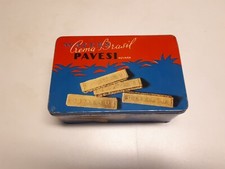 scatola latta vintage PAVESI WAFERS CREMA BRASIL anni '50