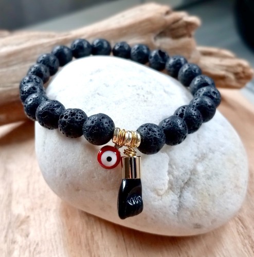 Pulsera mano azabache - pulsera,