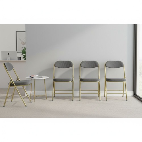 Sedia pieghevole imbottita oro - sedia,