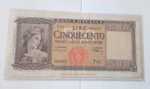500 lire italia ornata - lire,