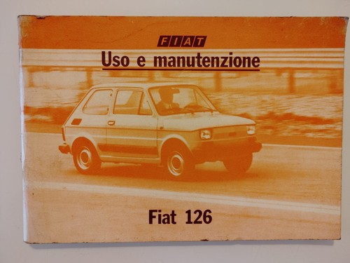 Manuale fiat 126 uso - uso, e