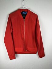 Adidas Bomber Felpa Rosso Bianco Taglia L Donna Women Red White Jacket