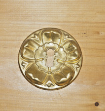 Targa chiave, ottone patinato