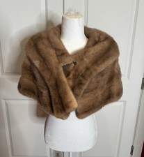 Stola visone miele marrone La