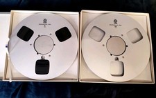 2 Bobine metallo TDK x nastro magnetico cm26,5 reel to reel 10,5"x1/4 "