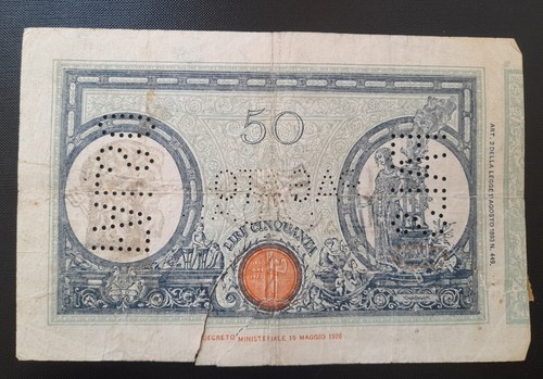 Falso epoca lire - 50, matrice