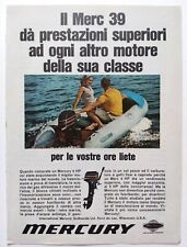 Pubblicita' Mercury Motore Barca Fuoribordo Advertising Vintage Miste 1968 (F8)