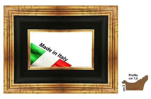 Cornice oro nera legno a - oro,