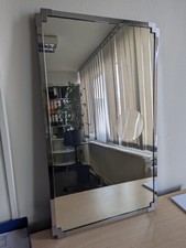 Specchio Con Lente Cosmetica Argento Metallico