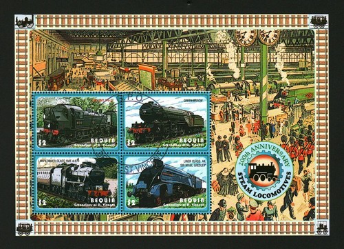 Foglio francobolli bequia - foglio,