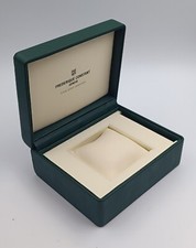 Frederique Constant scatola per orologio in pelle verde, vintage 