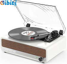 Udreamer Giradischi con Altoparlante Bluetooth Supporto USB AUX-in Cuffie RCA Li