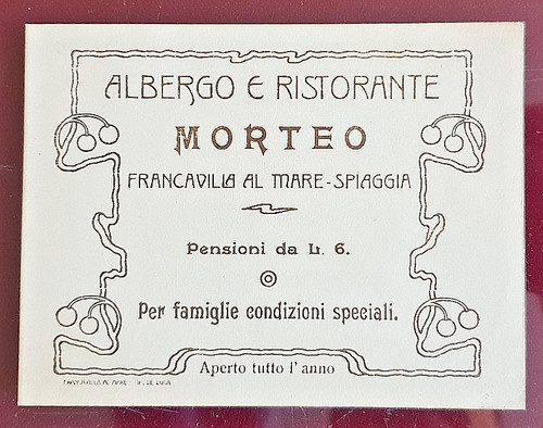 Biglietto albergo ristorante - biglietto,