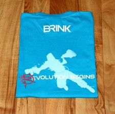 Rara maglietta promozionale Brink Revolution Begins taglia S PS3 Xbox 360 GameStop Bethesda
